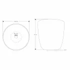 Lavabo Sobre Encimera en Resina y Polvos Minerales en Forma de Cubo - Cubo Viadurini