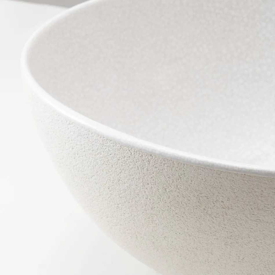 Fregadero de encimera Raku torneado a mano, fabricado en Italia - Magma Viadurini