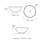 Fregadero de encimera Raku torneado a mano, fabricado en Italia - Magma Viadurini