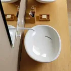 Diseño de lavabo de cerámica inclinado hecho en Italia Brillante Viadurini