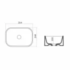 L35 cm Made in Italy Lavabo sobre encimera de cerámica Leivi Viadurini