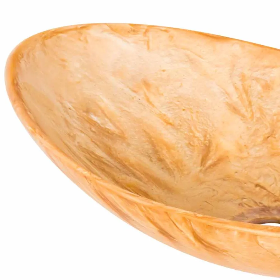 Lavabo sobre encimera moderno de resina hecha a mano - Malegno Viadurini