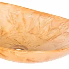 Lavabo sobre encimera moderno de resina hecha a mano - Malegno Viadurini