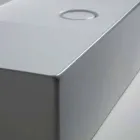 Lavabo sobre encimera moderno en cerámica blanca o de color Sun 85x37 cm Viadurini