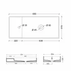 Lavabo sobre encimera moderno en cerámica blanca o de color Sun 85x37 cm Viadurini