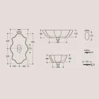 Lavabo sobre encimera moderno de cerámica brillante Made in Italy - Cube Viadurini