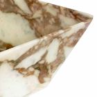 Lavabo sobre encimera moderno en mármol Calacatta de diseño Made in Italy - Kuore Viadurini