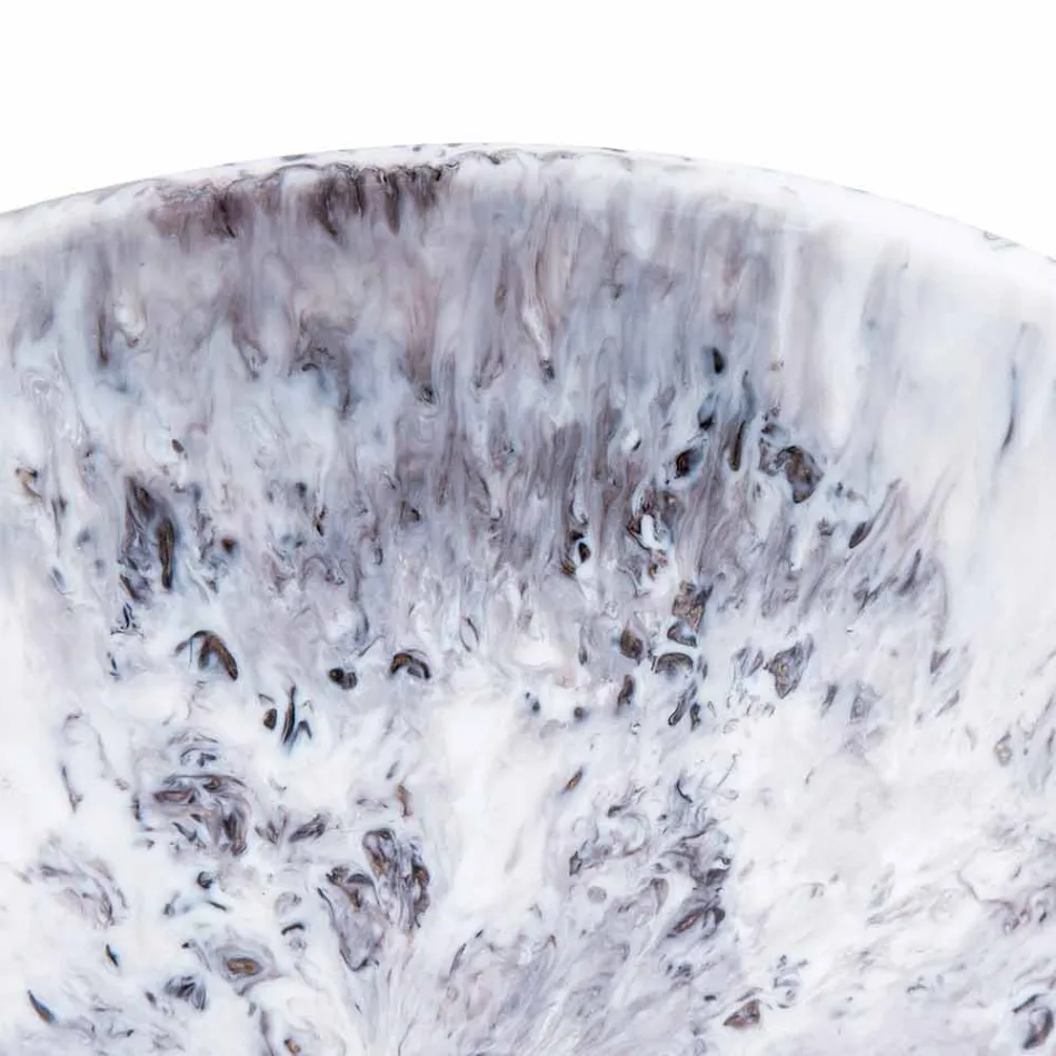 Lavabo moderno sobre encimera de resina negra y marrón - Dogliola Viadurini