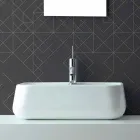 Lavabo sobre encimera moderno en cerámica coloreada Oliena Viadurini