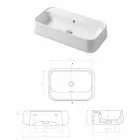 Lavabo sobre encimera moderno en cerámica coloreada Oliena Viadurini