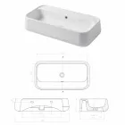 Lavabo sobre encimera moderno en cerámica coloreada Oliena Viadurini