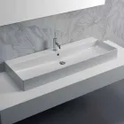 Lavabo sobre encimera o pared de diseño en cerámica de colores Leivi Viadurini