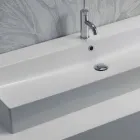 Lavabo sobre encimera o pared de diseño en cerámica de colores Leivi Viadurini