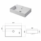 Lavabo sobre encimera o pared de diseño en cerámica de colores Leivi Viadurini