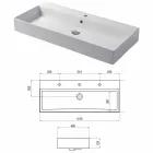 Lavabo sobre encimera o pared de diseño en cerámica de colores Leivi Viadurini