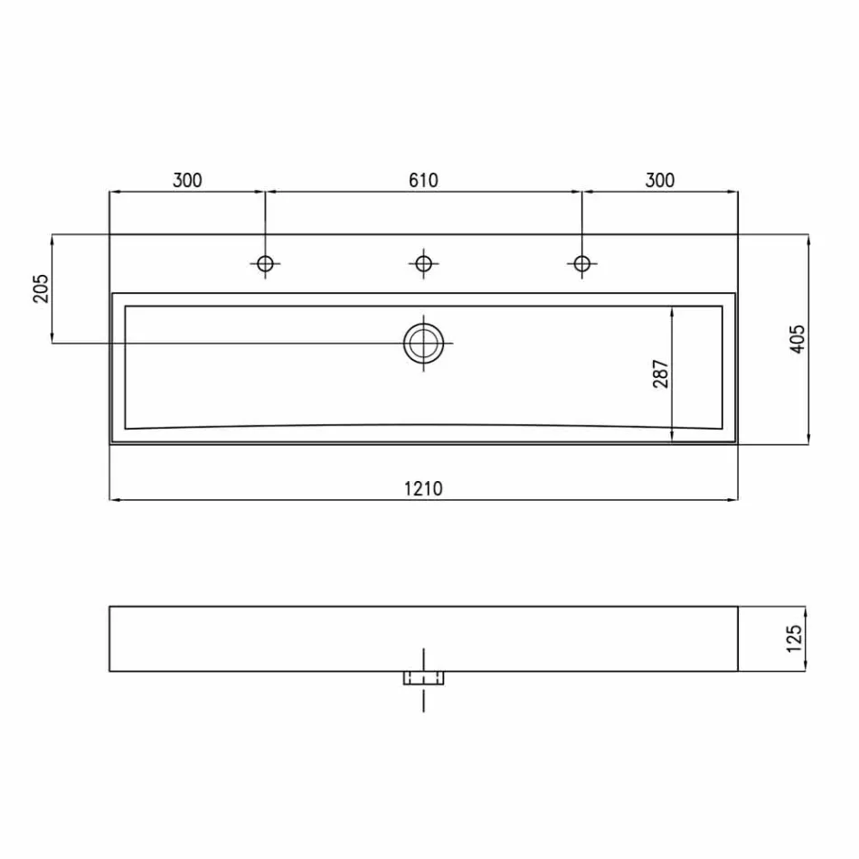 Lavamanos inclinado o de pared en cerámica de color o blanco Leivi Viadurini