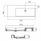 Lavabo sobre encimera o sobre orificio con orificio único en Leivi Ceramic Viadurini