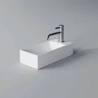 Lavabo rectangular sobre encimera de cerámica Made in Italy - Act Viadurini