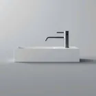Lavabo rectangular sobre encimera de cerámica Made in Italy - Act Viadurini