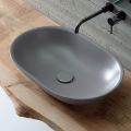 Lavabo sobre encimera de cerámica mate L 58 cm Made in Italy - Nelly