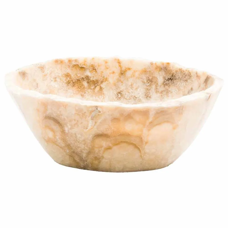 Lavabo sobre encimera hecho a mano de piedra de ónix - Barolo Viadurini