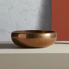 Lavabo de baño sobre encimera de arcilla refractaria Made in Italy - Tallone Viadurini