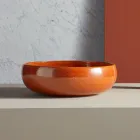 Lavabo de baño sobre encimera de arcilla refractaria Made in Italy - Tallone Viadurini