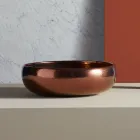 Lavabo de baño sobre encimera de arcilla refractaria Made in Italy - Tallone Viadurini