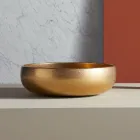 Lavabo de baño sobre encimera de arcilla refractaria Made in Italy - Tallone Viadurini