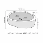 Pieza Soporte encimera de basalto Hassan Viadurini