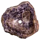 Lavabo sobre encimera hecho a mano en piedra amatista, Vidor Viadurini