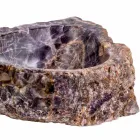 Lavabo sobre encimera hecho a mano en piedra amatista, Vidor Viadurini