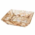 encimera de diseño cuadrado apoyo Akira, resina artificial Viadurini