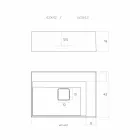 Lavabo cuadrado de diseño moderno hecho en Italia, Lavis Viadurini