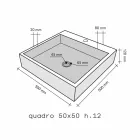 Plaza Soporte encimera en Negro Basalto Ban Viadurini