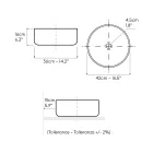 Lavabo sobre encimera de tierra natural en varios acabados - Balance Viadurini