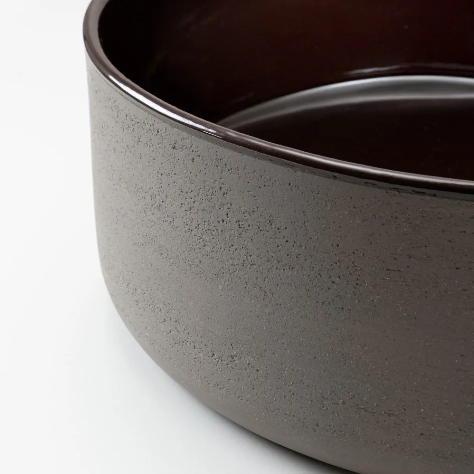 Lavabo sobre encimera de tierra natural en varios acabados - Balance Viadurini