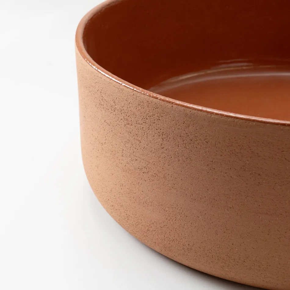 Lavabo sobre encimera de tierra natural en varios acabados - Balance Viadurini