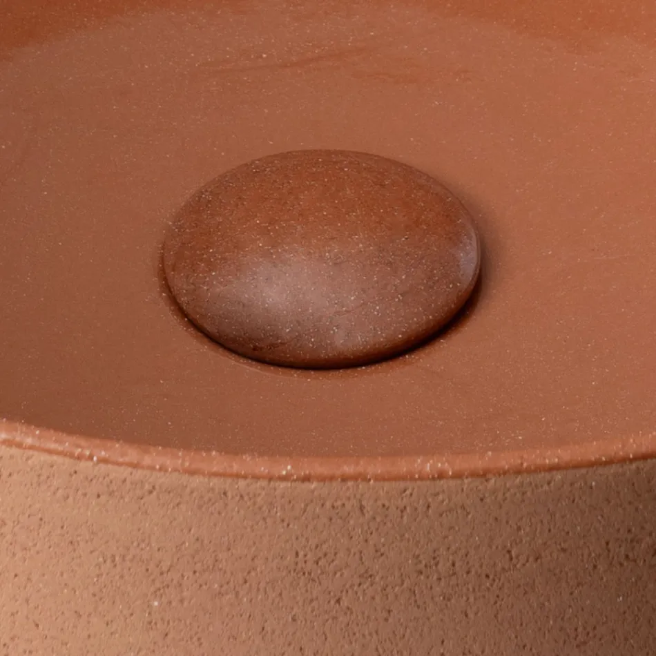 Lavabo sobre encimera de tierra natural en varios acabados - Balance Viadurini