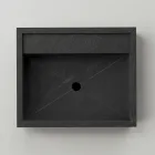 Lavabo sobre encimera rectangular en gres porcelánico Made in Italy - Cervia Viadurini