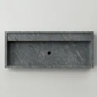 Lavabo sobre encimera rectangular en gres porcelánico Made in Italy - Cervia Viadurini