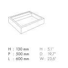 Lavabo sobre encimera rectangular en gres porcelánico Made in Italy - Cervia Viadurini
