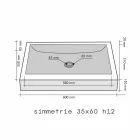 Soporte encimera rectangular Gris Piedra Natural Satun Viadurini