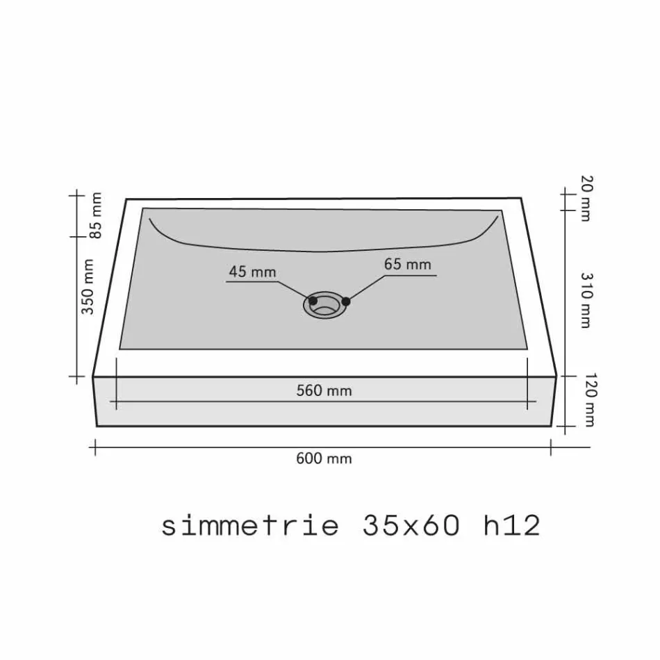 Soporte encimera rectangular Gris Piedra Natural Satun Viadurini