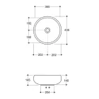 Lavabo sobre encimera redondo de cerámica coloreada Made in Italy - Bowl Viadurini