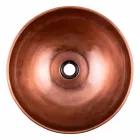 Lavabo sobre encimera redondo hecho a mano de cobre, Murello Viadurini