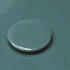 Lavabo sobre encimera redondo de cerámica brillante Made in Italy - Candito Viadurini