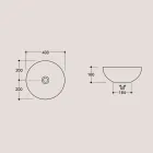 Lavabo sobre encimera redondo de cerámica brillante Made in Italy - Chicco Viadurini