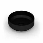 Lavabo sobre encimera de cerámica moderno redondo hecho en Italia, Yoel Viadurini