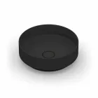 Lavabo sobre encimera de cerámica moderno redondo hecho en Italia, Yoel Viadurini